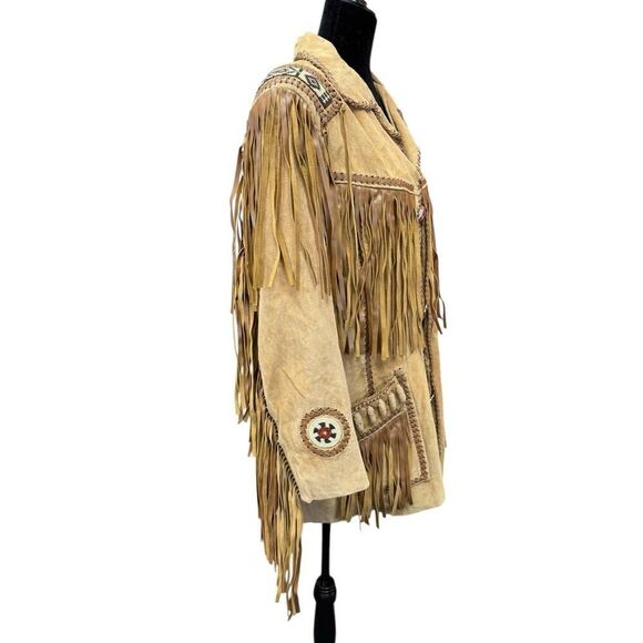 Scully Men’s Western Fringe Boar Suede Jacket w/ Beading sz 40 US - Picture 7 of 15